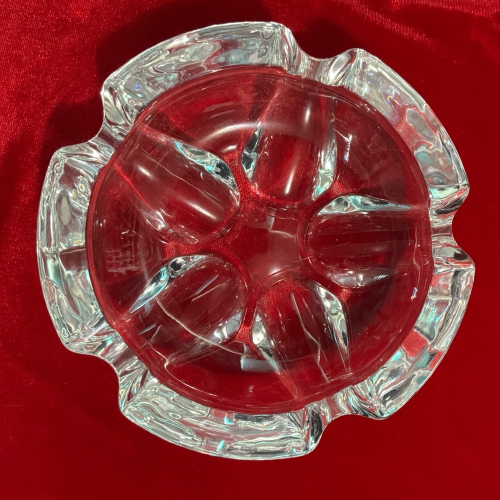 Vintage French Genuine Lead Crystal Cristal D'Arques Ashtray